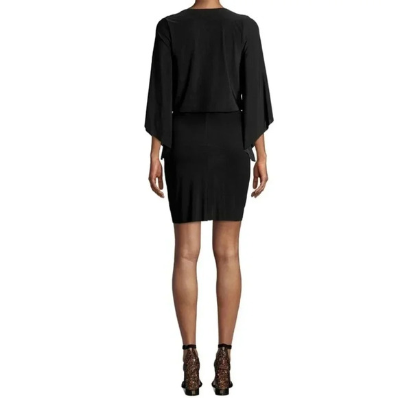 Misa Los Angeles Draped Teget Fluid Stretch Mini Dress Olive  Green Size Large. - Picture 5 of 16